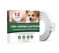 Collar Antiparasitario Perros, Seguro y Eficaz Collares Antiparasitos Perros, 12 Meses de Eficacia Collar Antipulgas Perro de 65 cm para Perro Pequeños, Medianos y Grandes (65cm)