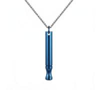 Collar Antitabaco para Dejar de Fumar - Collar de Respiración Consciente de Acero Inoxidable para Alivio de Ansiedad y Estrés, Herramienta de Meditación y Relajación, Azul, 5.1 x 0.8 cm