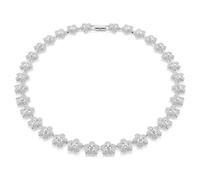 Collar Ariana Grande x Swarovski, Talla redonda, Flor, Blanco, Baño de rodio OS