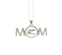 Collar Art Deco con texto en inglés "I Am The Handsomest Boy" para el día de la madre, regalo para mamá, abuela, abuela, joyería de cumpleaños, Medium