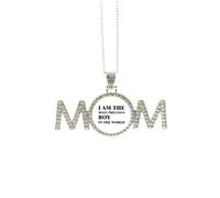 Collar Art Deco con texto en inglés "I Am The Precious Boy" para el día de la madre, regalo para mamá, abuela, joyería de cumpleaños, Medium