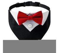 Collar bandana de boda para perro, 18 x 13 x 1 cm, ajustable, pajarita, artesanía sofisticada, pajarita de boda, bufanda para perros medianos a grandes, ideal para fiestas