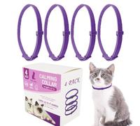 Collar calmante para gatos - Calm Collars | Peromonas naturales ajustables y eficientes, relajantes para mascotas anticuerdas, | Fit 15 in con liberación continua de Calminng, cachorro de gatito