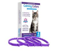 Collar calmante para Mascotas, Collar de del estrés para Gatos, Gato Ajustable Relajante, diseño de separación de Larga duración, cómodo, Paquete de 4 para hogares con Varios Gatos, Ideal para