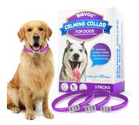 Collar calmante para perros, 3 paquetes de alivio de la ansiedad del perro, collar calmante ajustable para perros, alivio de la ansiedad por separación, estrés, efecto calmante de larga duración para