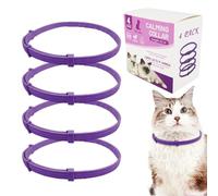 Collar calmante para perros - Collar calmante ajustable para gatos de 3/4 piezas, collar de alivio emocional para mascotas | Collar relajante para mascotas , para todos los gatos y perros, collar