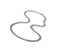 Collar clásico de cadena de eslabones para hombre, estilo cubano, plateado, negro, chapado en oro de 24 quilates, cadena de eslabones de acero inoxidable 316L, cadena de eslabones de 48,26 cm, 53,32