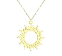 Collar Colgante Cadena Hombre Mujer Joyas Necklace Símbolo Del Sol Collar Planeta Colgante Regalo Joyería Hombres Mujeres Geometría 金色