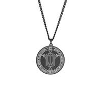 Collar Colgante Cadena Hombre Mujer Joyas Necklacedelicado Collar Con Colgante De La Diosa Freyja De La Mitología Nórdica, Talismán Del Amor, La Belleza Y La Fertilidad, Estilo De Joyería 2: Negro