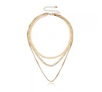 Collar Colgante Collar de Cadena de Serpiente para Mujer joyería de Color Dorado Simple de Cristal geométrico multinivel Vintage multinivel Aniversario Cumpleaños Regalo Regalos para Mujer