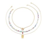 Collar Colgante Collar de Cuentas de Piedra Natural Colorido Bohemio Diseño de Invierno Punto Jade Disco Plano Collar de Piedra Redonda Aniversario Cumpleaños Regalo Regalos para Mujer