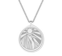 Collar colgante de dios del sol de acero inoxidable Joyería de pájaro del sol