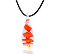 Collar colgante de gota de agua, colgante de cristal de Murano for mujer, collar de boda for fiesta, regalo de joyería (Size : X-Large, Color : 61318-5)