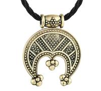 Collar colgante de lúnula de tricornio estilo vikingo punk vintage para hombres, mujeres, amuleto protector femenino, amuleto, joyería pagana