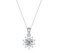 Collar Colgante de Moissanite de 1-5Ct Para Mujeres, 925 Plata Esterlina 14K Joyas de Moda Chapada en Oro Para la Boda Regalos del Día de las Madres B