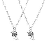 Collar Colgante Metálico de Trompa Francesa en Plateado, 2 Piezas Tamaño Mediano, Acabado Duradero, para Aficionados Música, Estilo Moderno Unisex