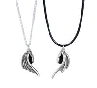 Collar Colgante Pareja Collar emparejado ángel Demonio Colgante Collares Cadena de Cuero Amistad Regalos para Mujeres Hombres favores de Fiesta de joyería