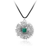collar Colgante The Maze Runner, collar de laberinto, collar con colgante de esmalte verde redondo para mujeres, hombres, accesorios de moda, joyería Halloween navidad san valentin cumpleaños regalo