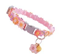 Collar - Collar ajustable para perro con timbre | Artículos animales felinos | cuello disfraz para cachorro, gato, gato, flor hebilla salvación