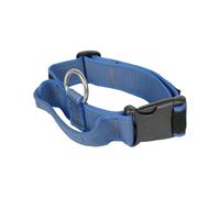 Collar Color & Gray con la manija, la cerradura de seguridad y el remiendo intercambiables, 40 mm (38-53 cm), Azul-Gris