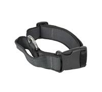 Collar Color & Gray con la manija, la cerradura de seguridad y el remiendo intercambiables, 40 mm (38-53 cm), Negro-Gris