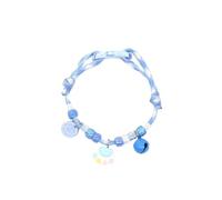 Collar colorido y bonito para mascotas, collar ajustable trenzado para cachorros de gato con cascabeles. (B)
