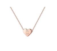 Collar con 26 iniciales del alfabeto en forma de corazón para mujer, collares de acero inoxidable para mujer, collares de oro rosa con inicial de la A Z 26 del alfabeto para mujeres y niñas, collares