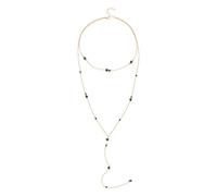 Collar con acento en forma de Y y detalle de perlas para ocasiones especiales y fiestas diarias y diarias, collar de clavícula multicapa, One Size, como se describe, como se describe