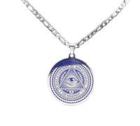 Collar con amuleto de ojo de demonio para hombre, diseño de ojo de Dios, ojo de Horus