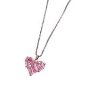 Collar con aretes de corazón y flor de circonita diseñado para mujeres que buscan elegancia en el uso diario o eventos especiales románticos para ella, necklace, como se describe, como se describe