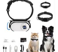 Collar con cámara para perros y gatos - Cámara para mascotas 1080P con tarjeta TF de 128 GB, ideal para vlogs y exteriores.