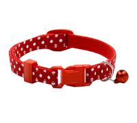 Collar con Cascabel para Gatos y Cachorros, Ajustable, 1cm, PP Rojo | Ligero y Portátil, Textura Cómoda, con Cascabel Incluido, para Gato Pequeño y Cachorro
