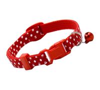 Collar con Cascabel para Perro, Rojo, Ajustable, PP, 1 Cm | Lunares Decorativos, Ligero y Cómodo, para Cachorro y Perro Pequeño, Accesorio Portátil