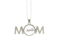 Collar con cita de Love World's Best Dad, regalo para el día de la madre, para mamá, abuela, abuela, joyería de cumpleaños, Medium