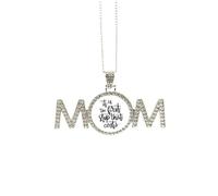 Collar con cita «It Is the First Step That Costs», regalo para el día de la madre para mamá, abuela, joyería de cumpleaños, Medium