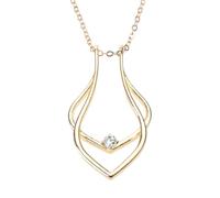 Collar con colgante abierto con forma geométrica, collar de plata para mujeres, esposa, novia, guardián de hombres y mujeres, talla única, como se describe, como se describe