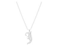 Collar con colgante de 26 letras inglesas para mujer, collares de plata inoxidable de la A Z 26 con inicial del alfabeto para adolescentes y niñas, joyería personalizada, Acero inoxidable, No es una