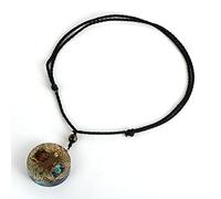 Collar con colgante de 7 Chakras, Chips, generador de energía de adivinación de grava, joyería de equilibrio espiritual de orgonita,Árbol 7 Chakras G