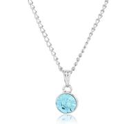 Collar con colgante de aguamarina natural, piedra preciosa auténtica para mujer, regalo de joyería de piedra natal de marzo
