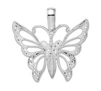 Collar con colgante de alas de ángel de mariposa de plata de ley 925, regalo de joyería para mamá, talla única, Metal Plata Plata de ley, No es una piedra preciosa