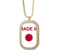 Collar con colgante de amor del país de Japón, joyería dorada de cristal