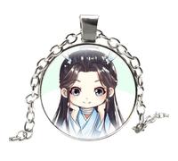 Collar con colgante de anime Tian Guan Ci Fu Collar con colgante de collar KawaiiCi Fu Collar Kawaii Cabujón Collar con colgante de cristal para hombres y mujeres, Aleación de zinc