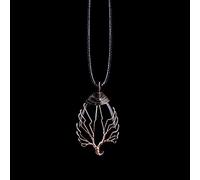 Collar Con Colgante De Árbol De La Suerte Con Herida De Alambre De Cristal De Piedra Natural, Joyería Para Mujer, Gargantilla, Regalos Para Novia,obsidiana Negra