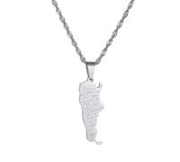Collar Con Colgante De Argentina, Con Nombres De Ciudades, Collar Con Diseño Geométrico De Mapa De País, Joyería Con Colgante De Mapas Patrióticos De Hip Hop, Ideal Para Regalo De Fiesta De An