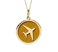 Collar con colgante de avión de plata de ley 925 y oro |LK_NLC_02076 | manta ray sea pendant. ocean aquatic life. marine animal beach jewelry nature charm with 18 inch chain