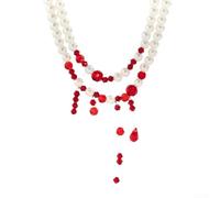 Collar con colgante de borla de perlas de imitación para mujer, elegante cadena de clavícula con cuentas acrílicas, ajustable de 41 a 50 cm, joyería para fiesta, boda, aniversario (01)