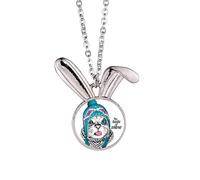 Collar con colgante de cabeza de gato The Taste Of Snow Cat Protect Animal Pet Rabbit Jewelry Gift