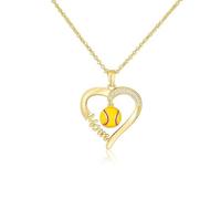 Collar con colgante de cadena para hombre y mujer, joyería de béisbol, fútbol, sóftbol, regalo, collar con colgante para hombres y mujeres, fiesta, geométrico, boda, punk, adjustable, Acrílico