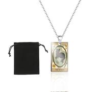 Collar con colgante de carta del tarot de gato, delicados dijes de tarot para accesorios de joyería originales, collar con signo del zodíaco para colgante de carta del tarot: el mundo