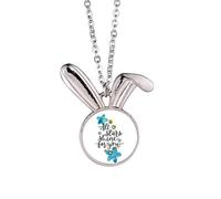 Collar con colgante de conejo con cita All Stars Shine To You
